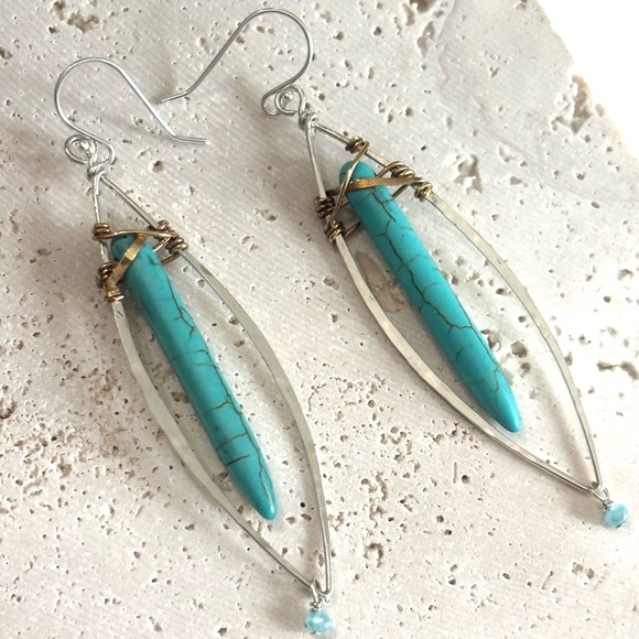 Turquoise Stalactite Earrings - Picture 2 of 9